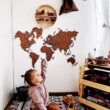 Карта мира на стене в интерьере (25+ фото). Кабинет, спальня, детская